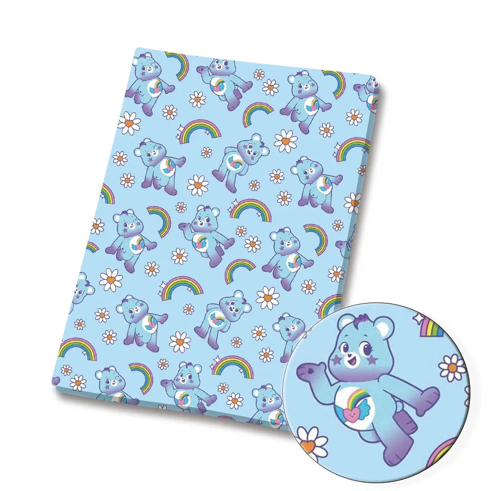 serviettes papier multicolores motif personnages animés coeurs arc ciel cartoon enfant