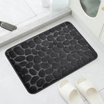 tapis bain moderne microfibre antidérapant texture galet gris salle bain absorbant sécurité environnement