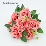 bouquet roses artificielles violet rose orange blanc moderne exposition extérieur soie