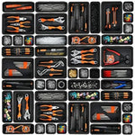 Set de 32 organisateurs de tiroir en plastique, 3 tailles, blanc