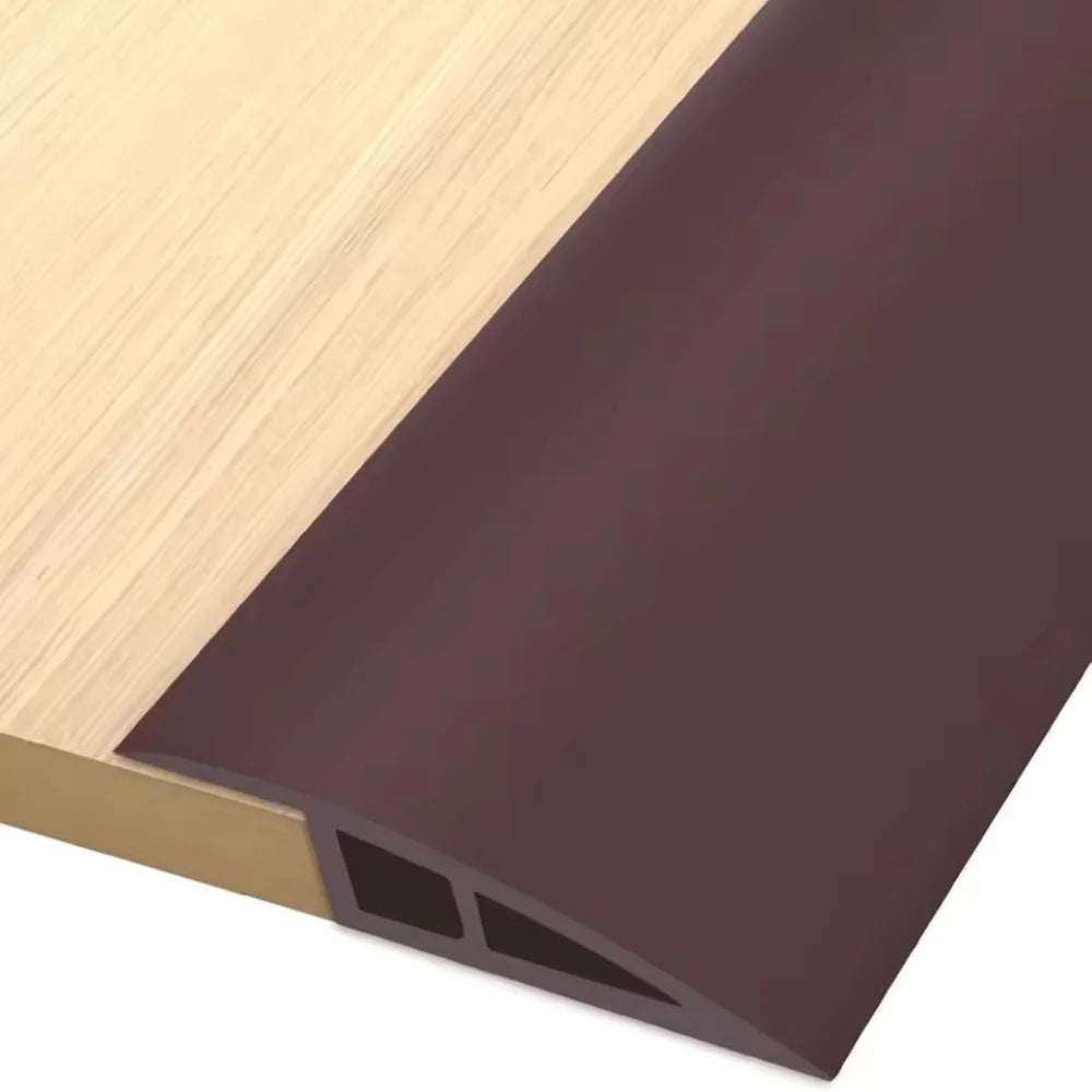 profil seuil adhésif pvc imitation bois marron foncé beige clair brun clair contemporain 1m