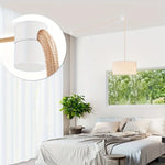 supports câble moderne blanc doré rond lisse facile ventilation lustre