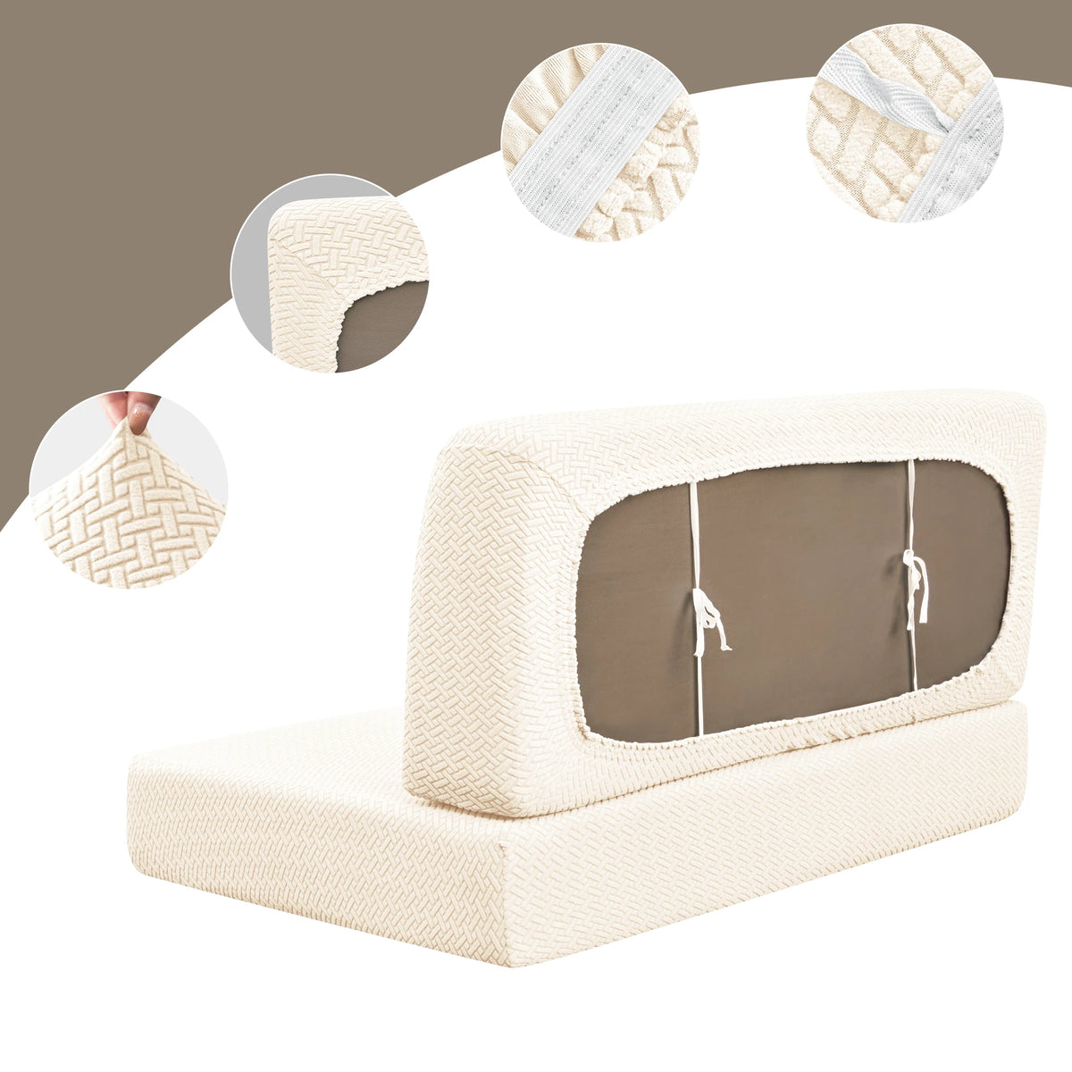 coussin banquette vert tissé motifs géométriques moderne housses extensibles polaire 100 polyestère
