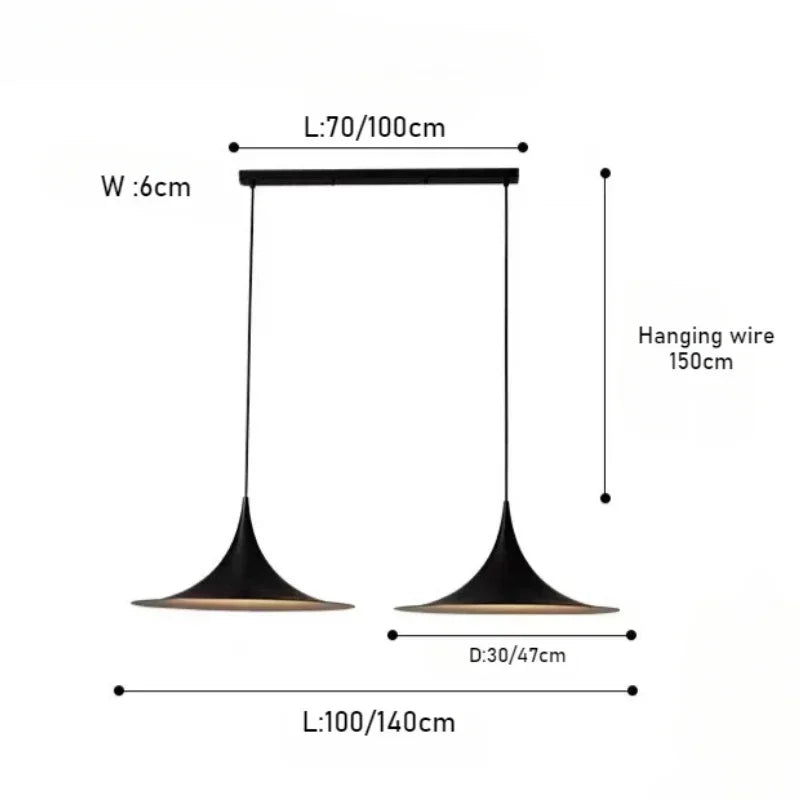 suspension lumineuse pendentif moderne noir blanc ampoule e27 métal certification flux luminescent