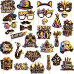 masques fête multicolores holographiques anniversaire noir blanc piquets variété motifs festive
