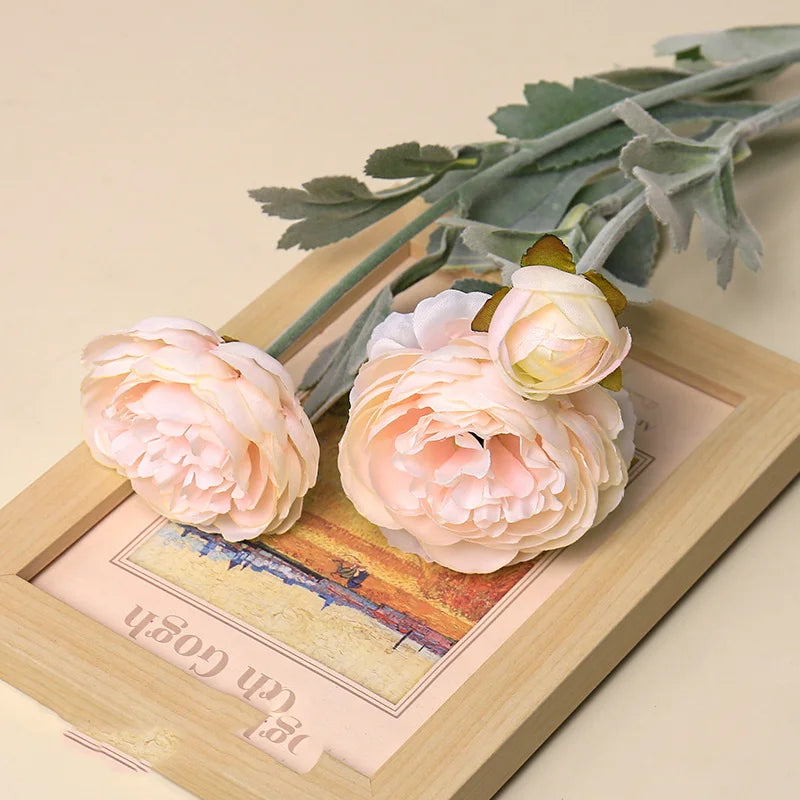 décoration intérieure bouquet pivoines artificiel rose blanc moderne élégant mariage anniversaire
