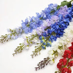 guirlande fleurs artificielles bleu rose blanc violet modernes intérieur décoration mariage baby shower