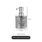 distributeur savon liquide transparent texture ondulée moderne salle bain cuisine rechargeable pump bouchon