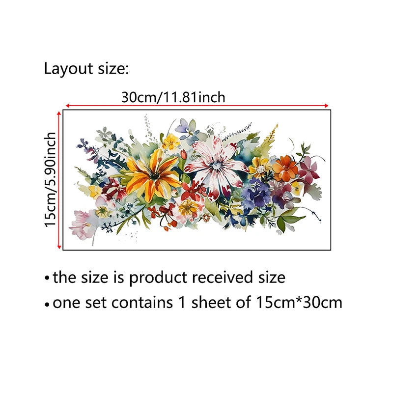 cache wc blanc fleurs colorées adhésif auto collant imperméable décoration salle bain hygiène