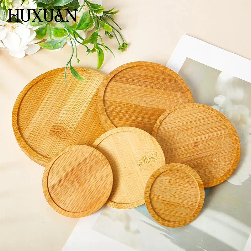 assiettes bambou naturel simples rayures horizontales 10 12 cm
