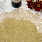 placemat doré fleurs découpées moderne respectueux environnement serviette table décoration noël festive