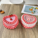 boîte bijoux forme cœur rose romantique anniversaire valentin noël mariage