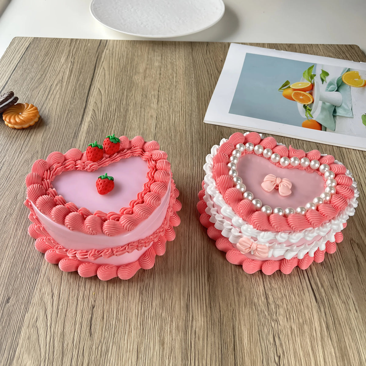 boîte bijoux forme cœur rose romantique anniversaire valentin noël mariage