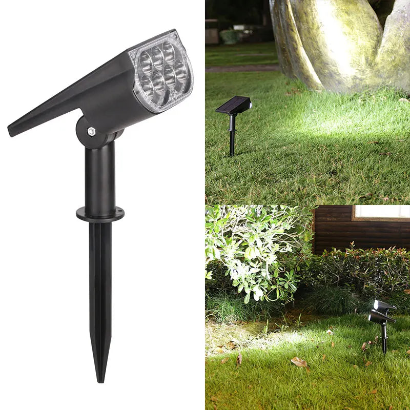 projecteurs solaires led extérieurs autonomes ip65 protection abs moderne noir réglables jardin patio camping