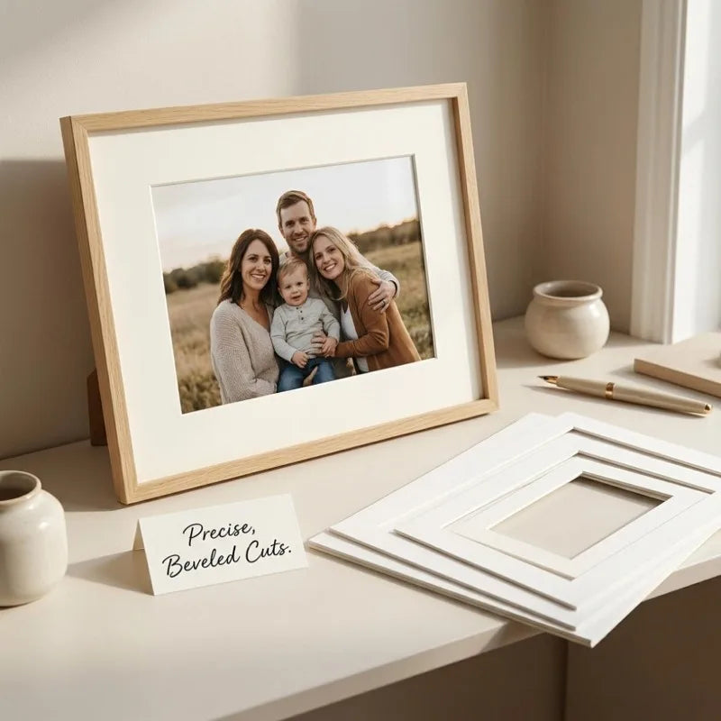 passe partout rectangulaire blanc papier cadre photo décoration intérieure œuvre d'art classique