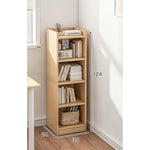 étagère bois moderne minimaliste niveaux blanc brun chambre salon bibliothèque rangement