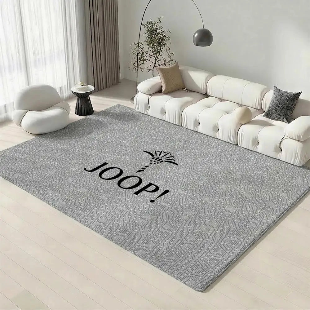 tapis moderne gris clair taches noires résistant décoloration polyester doux solintérieur