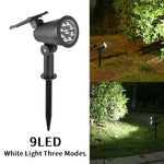 projecteurs led solaires réglables jardin extérieur moderne noir jaune violet vert