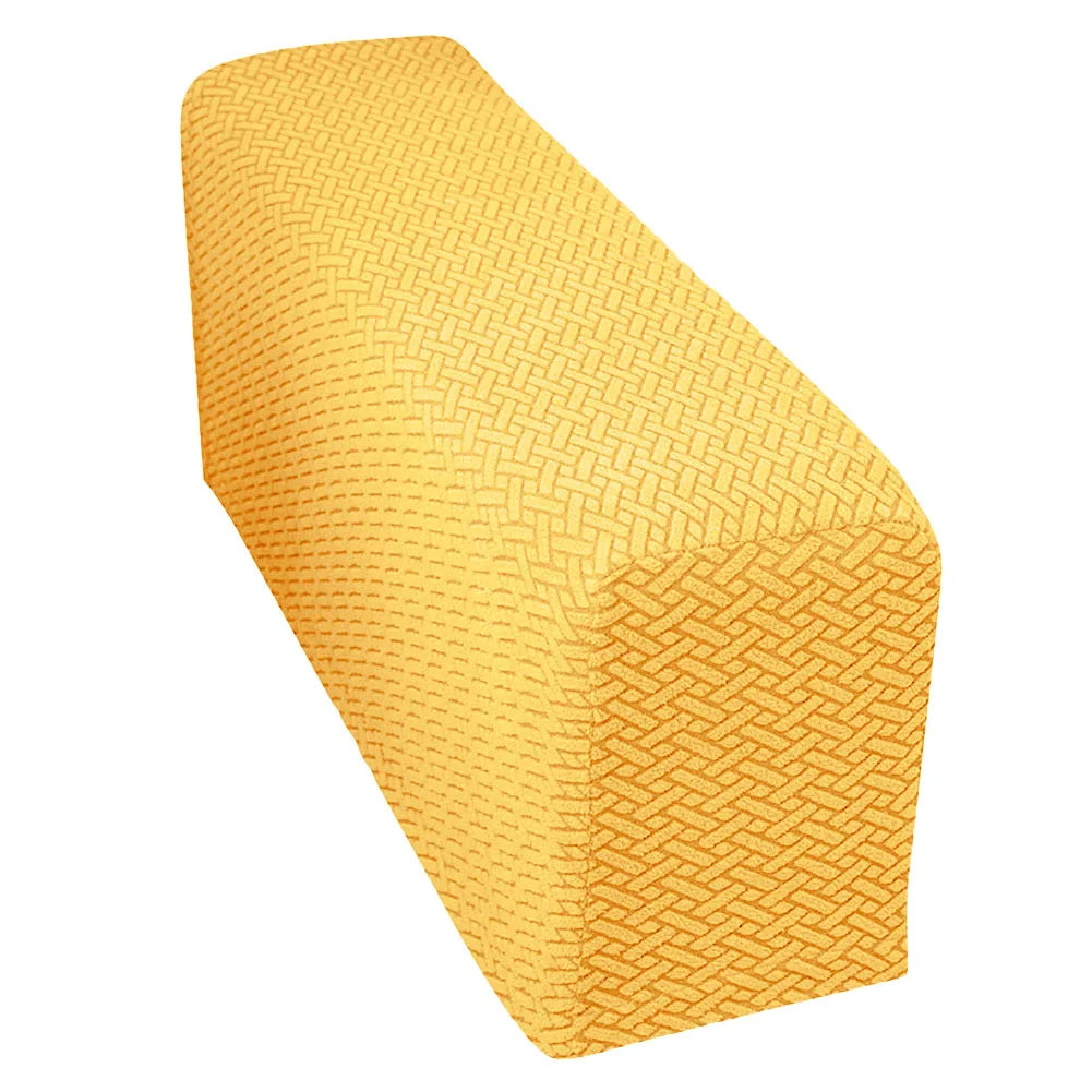 couvre main bleu marine tissé motifs géométriques moderne fixations washable chaise canapé protection meuble