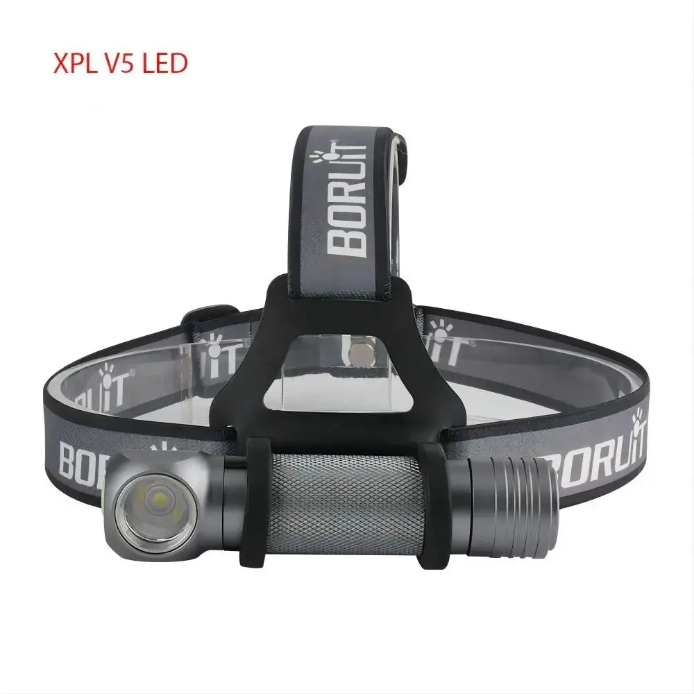 lampe torche led gris métallisé modes ipx4 étanche anti dérapante moderne compact bandeau ajustable