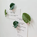 aimants décoratifs vert feuilles tropicales moderne aimants autocollants réfrigérateur set tropical magnets stickers