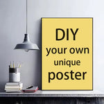 affiche art moderne posters illustrations chats motifs floraux texturés salon chambre