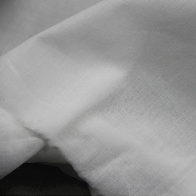 tissu voile coton blanc résistance déchirure 140cm large bricolage simple naturel matériauxoplastiquefixationruleincluded