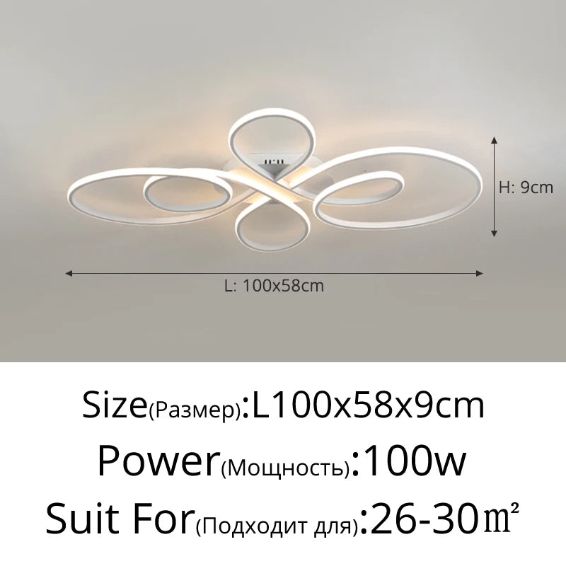 plafonnier led moderne blanc noir circulaire contemporain télécommande suspension intérieure decoration