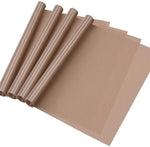 tapis cuisson réutilisable tissu fibre verre non stick 30x40cm beige marron utilitaire cuisine