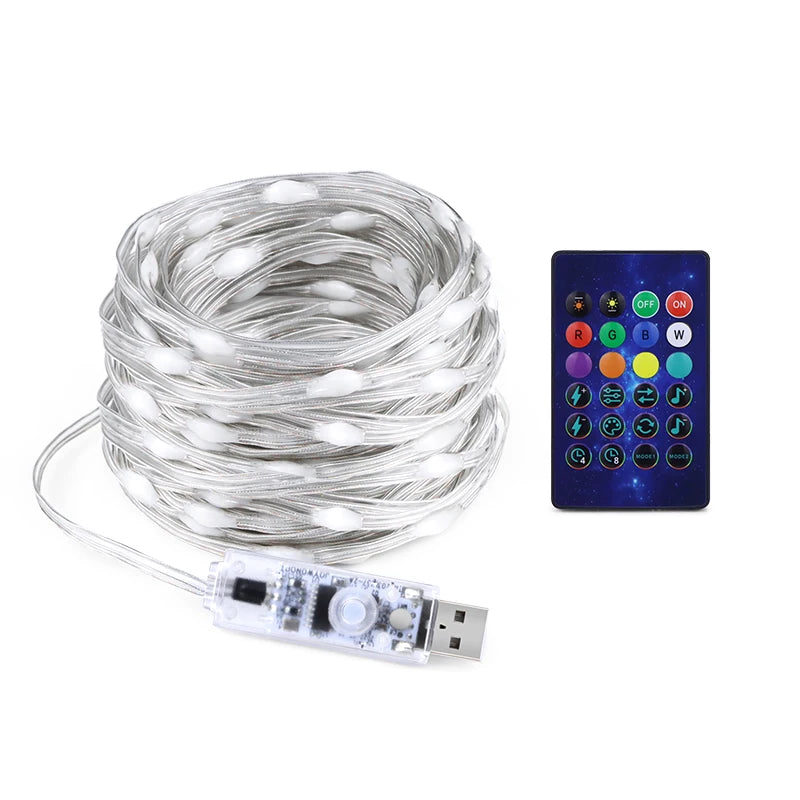 guirlande lumineuse led multicolore bluetooth controle application noel decoration fete nouvelle an