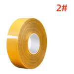 ruban adhésif double face texture tissée jaune blanc 30mm 5mètres utilitaire ciseaux chiffon