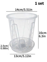 pot plante transparent moderne grille drainage taille moyenne large extra large