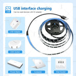 ruban led uv violet points lumineux moderne adhésif 60leds 50000heures usb decoration chambre