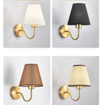 lampe murale moderne led tissu éclairage intérieur dorée blanche noire beige