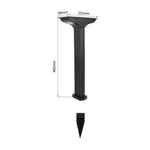 Lampe solaire ip65 gris métallisé minimaliste deux niveaux luminosité adaptable jardin patioextérieur led