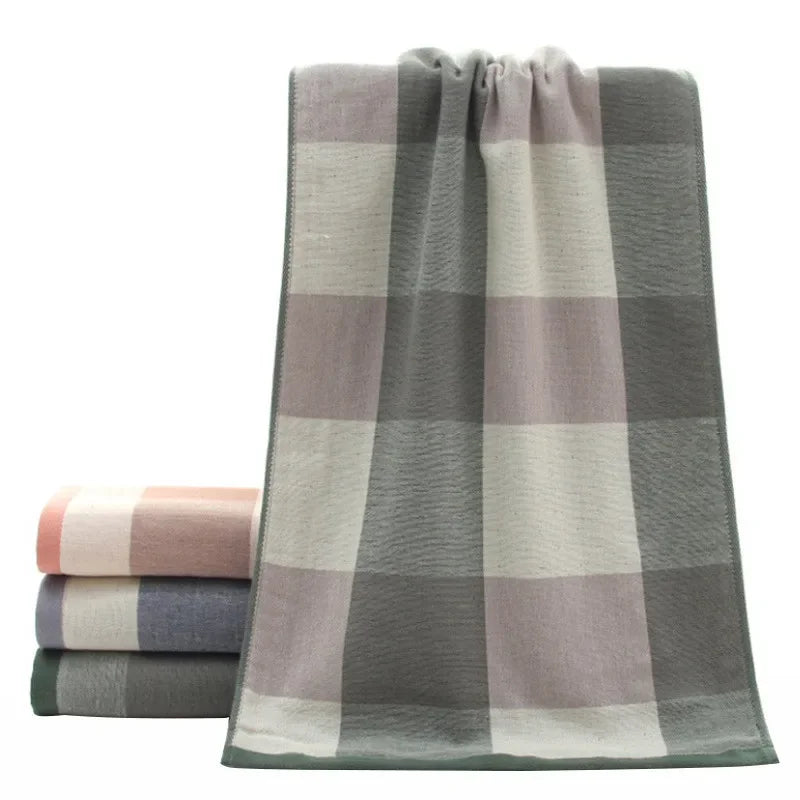 serviettes main coton absorbantes séchage rapide noël carreaux classiques vert gris rose
