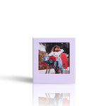 cadres photo aimants transparents modernes rose jaune bleu noir minimalistes