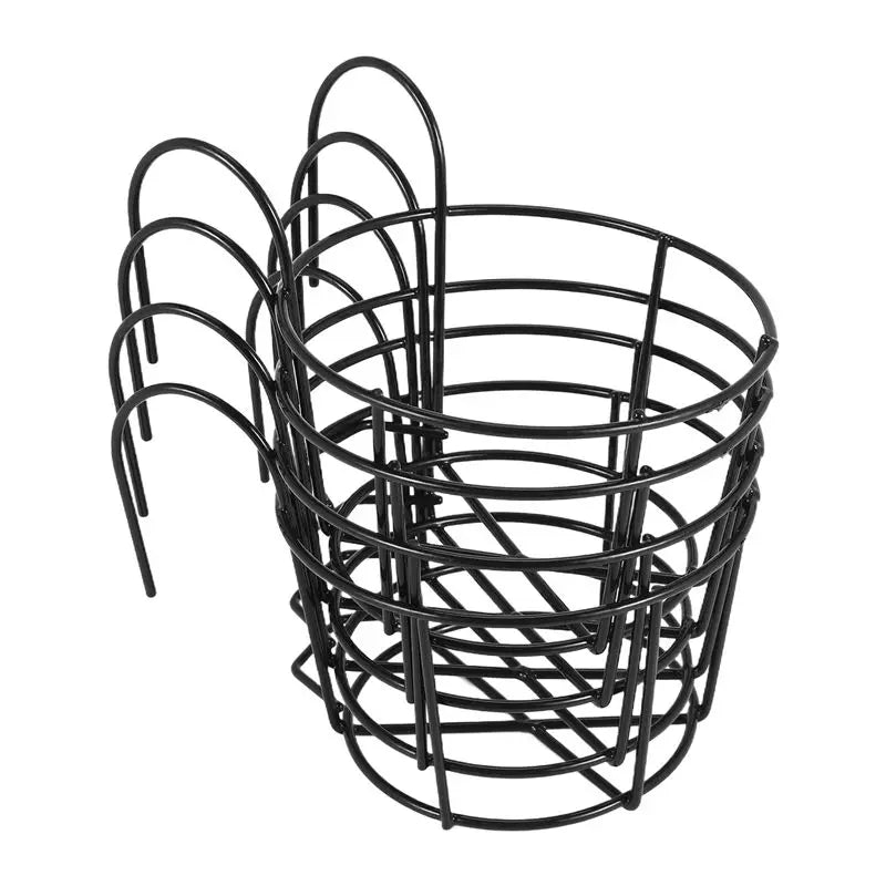 supports pots fleurs suspendus noir structure fil fer balcon industriels minimalistes