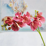 bouquet fleurs artificielles orchidées modernes orange rose blanc intérieur décoration maison anniversaire mariage