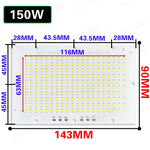 plaque led 10w 20w 30w 50w 100w 150w blanc grille diodes modernes oeilletsextérieur