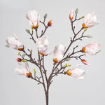 décoration intérieure branche artificielle magnolia blanc rose feuilles naturelles maison mariage anniversaire