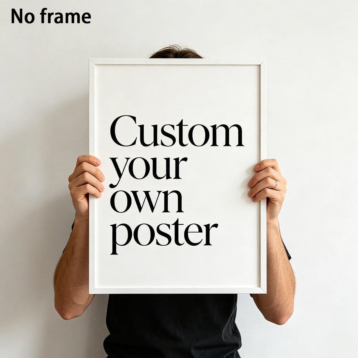 affiche personnalisée photo famille anniversaire mariage impression toile blanche minimaliste texte noir