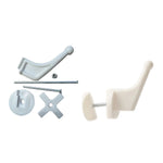 crochet mural blanc moderne crochets bague fixation vis écrous salle bain utilisation multiple durable