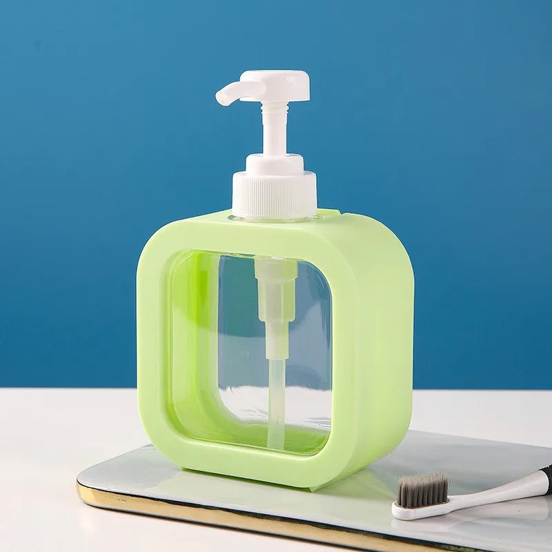 distributeur savon liquide 300ml 500ml rose vert blanc noir transparent moderne minimaliste rechargeable