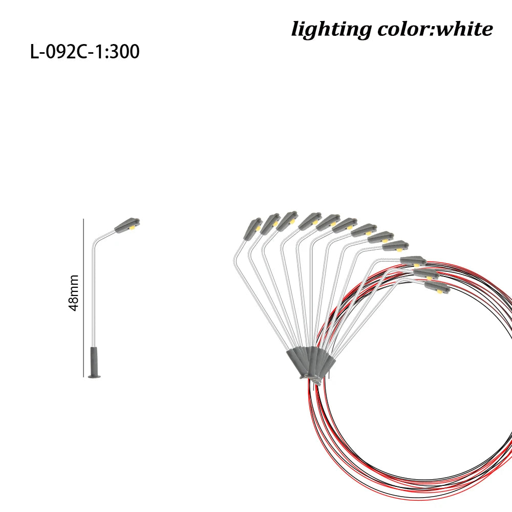 lampe rue miniature gris métallisé moderne 3v batterie incluse éclairage urbain modélisme warm lighting