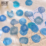timbres sel multicolores motifs floraux géométriques vintage romantique adhésifs étiquettes paquets