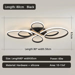 lampe led contemporaine minimaliste abstrait noir blanc fluides
