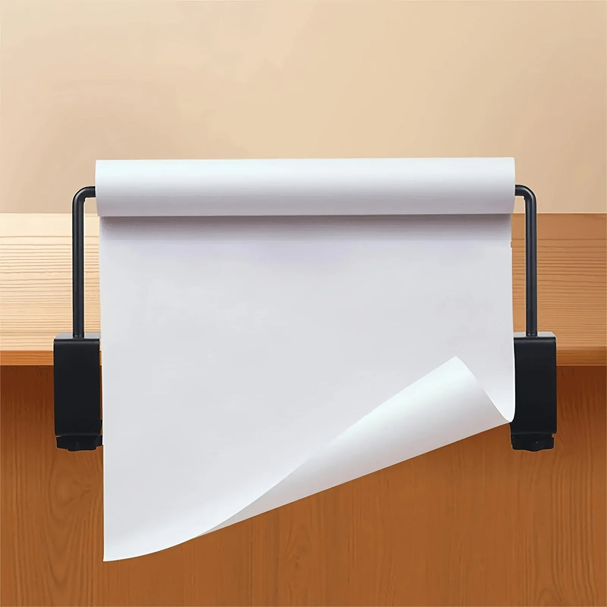 support papier toilette métal vis fixations moderne noir sans motif