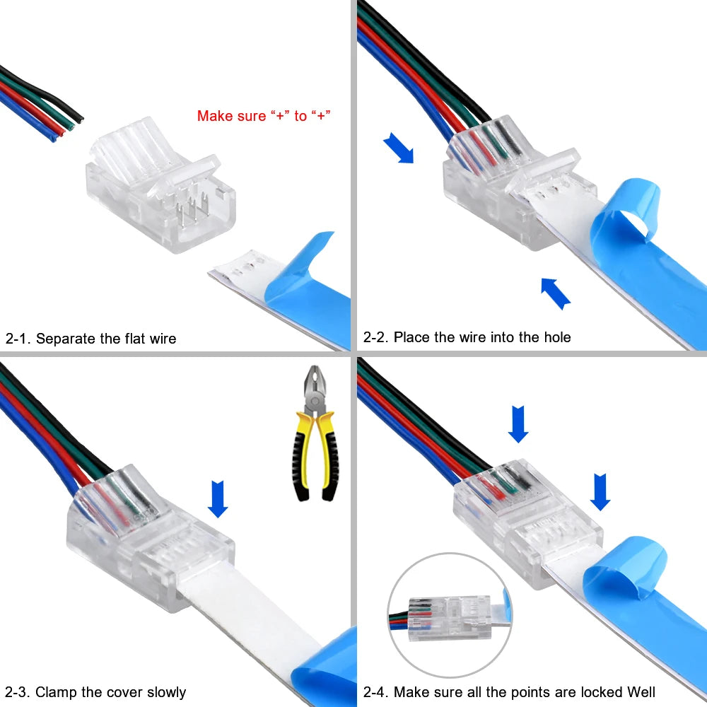 Ruban led transparent moderne clips câbles ip20 ip65 certification fcc rohs
