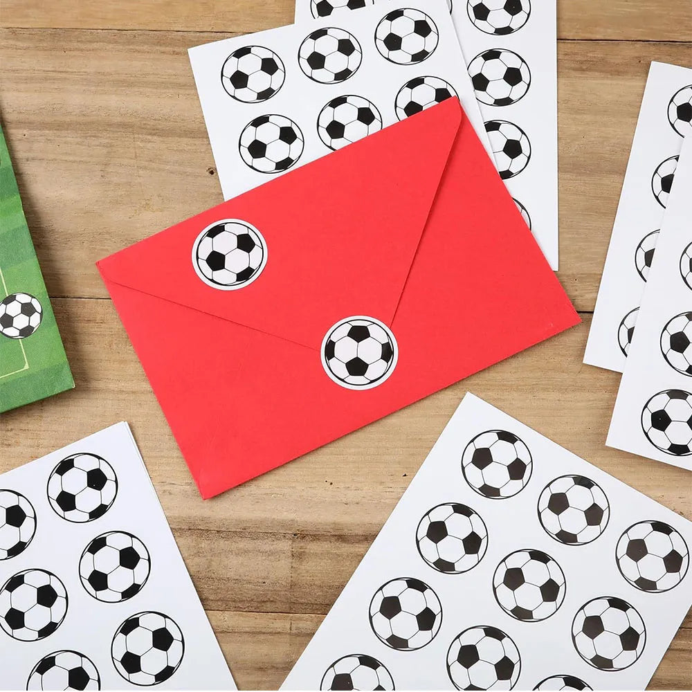 stickers adhésifs football noirs blancs verts 3cm moderne sportifs chambre enfants anniversaire fête